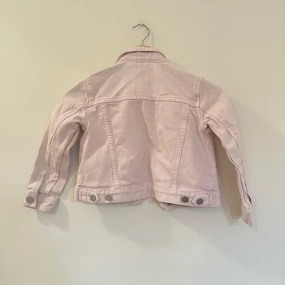 Rockets of Awesome Light Pink Denim Jacket sz 6 Pink Jean Jacket